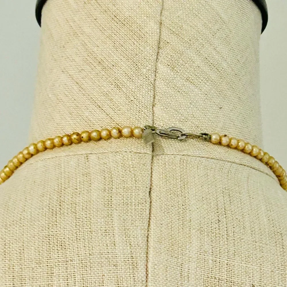 Vintage Marvella Strand of Creamy Champagne Simulated Pearls